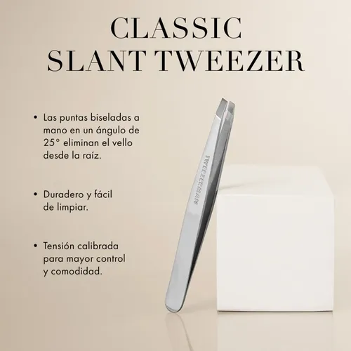 Pinza Depilar Cejas Tweezerman Oblicua Clásica
