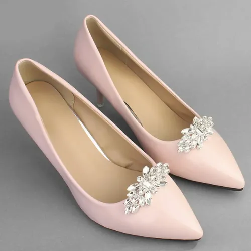 Zapato De Cristal De Moda, Hebilla, Clip De Plata