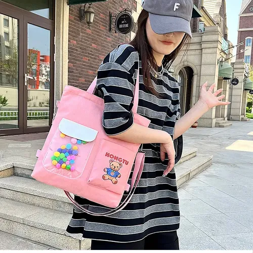 Bolso De Hombro De Lona De Estilo Coreano Para !