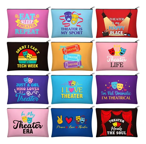 Set De 12 Bolsas De Maquillaje Theater Reginary Para Mujeres