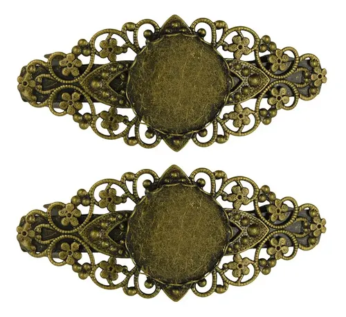 2pcs Adorno Del Cabellero Barrette Floral Francés Clip .