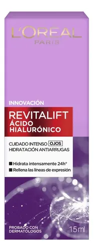 L’Oreal Paris Revitalift Ácido Hialurónico Contorno de Ojos, Hidrata Intensamente y Rellena Líneas de Expresión, 15 ml.