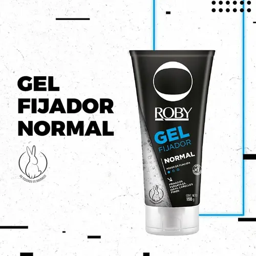 Gel Fijador Para Cabello Normal Efecto Natural Roby 150 Gr