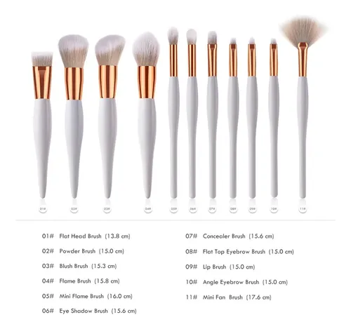 Set De 11 Brochas De Maquillaje