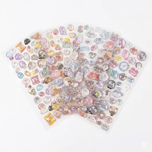Yxx.. 8 Pegatinas De Dibujos Animados Con Forma De Diamante