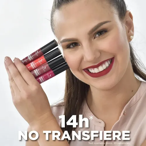 Labial Liquido Resist de Vogue con Acabado Mate Color Elegante 3.ml