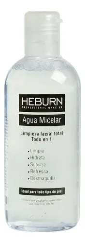Heburn Agua Micelar Limpieza Facial Desmaquillante X 200 Ml