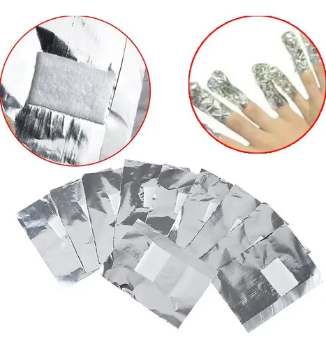 ., Mj Esmalte De Gel Sólido, Papel De Aluminio, 200 Unidades