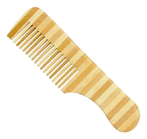 Set X2 Peines De Madera Bambú Ecológico Anti Frizz Pelo Madera
