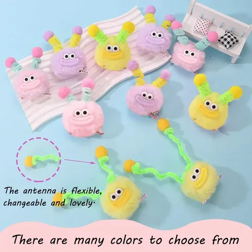 Pinzas Para El Pelo Con Pompones Esponjosos, Accesorios