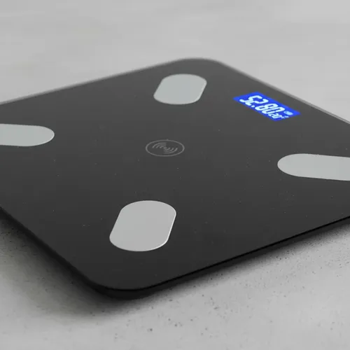 Balanza Digital De Baño Inteligente Bluetooth 180 Kg Negra