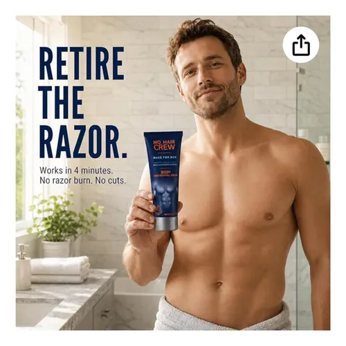 No Hair Crew Crema Depilatoria Body Para Hombres/sin Dolor