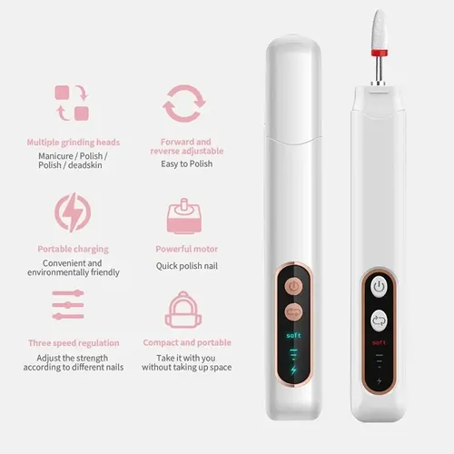 Herramienta De Taladro Para Uñas Manicura Y Pedicura Pluma