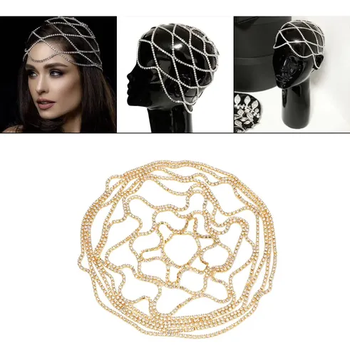 Cadena De Pelo Cristalina Elegante Piedra 1 Pieza