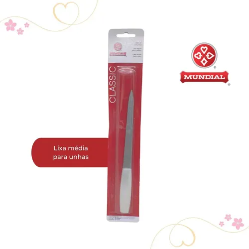 Lima de uñas mediana Classic Mundial, 16 cm, L1196-6bp