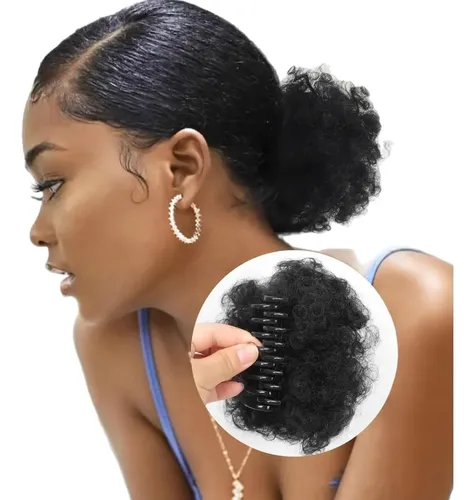 Extensión De Cabello Sintético Con Forma De Moño Con Forma D