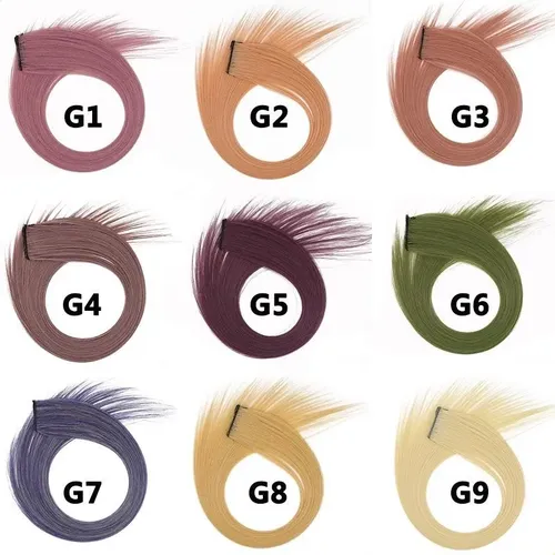 Extensión De Pinza Para Cabello Liso Color Highlight