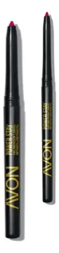 Delineador de labios retráctil Avon Power Stay Red, 280 mg, rosa y magenta