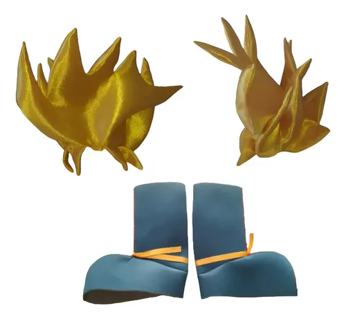 Peluca Cabeza Goku Y Botas