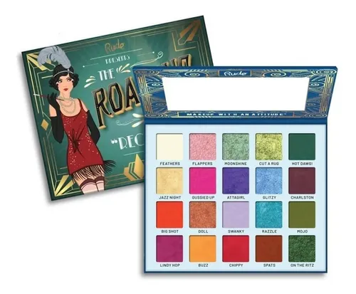 Paleta de Sombras 20 Colores Rude Cosmetics Roaring 20s Reckless Vegano