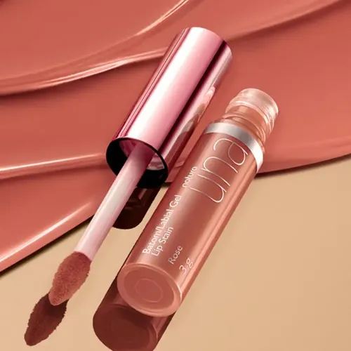 Labial Gel Lip Stain Tinta Semi Mate Una Natura Color Rose