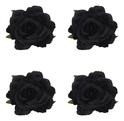 Broche Para El Pelo Con Forma De Flor De Seda, 4 Unidades