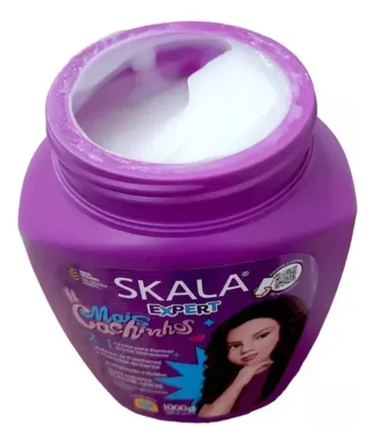 Kit Skala Gelatina + Baño Mais Cachinhos Rulos Niñas 1 Kg