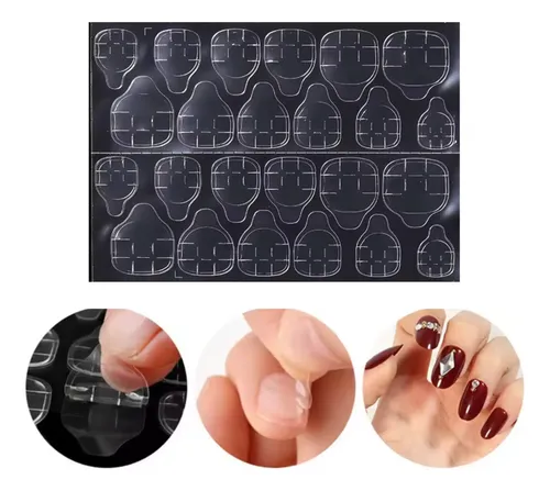 Sticker Adhesivo Pegamento P/ Tips Uñas Postizas Cinta Bifaz