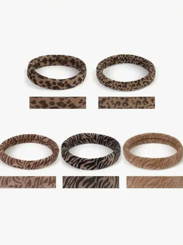 50 Cintas Para El Pelo Retro Con Estampado De Leopardo Y Ceb