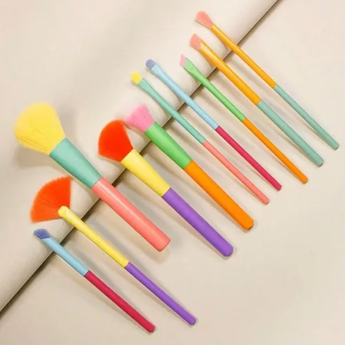 Nuevo Juego Completo De Brochas De Maquillaje Multicolores P 10pcs/set