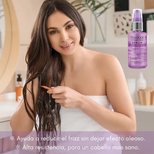 Serum Novalook Cabellos Dañados Protege Repara Con Filtro Uv