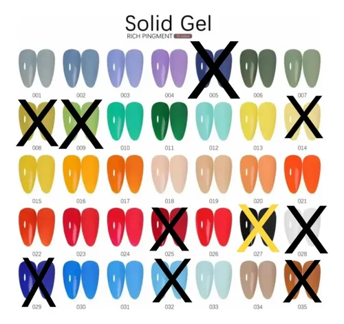 Navi Gel Polish Esmalte Solido Uv/led 5ml X 10 Unidades