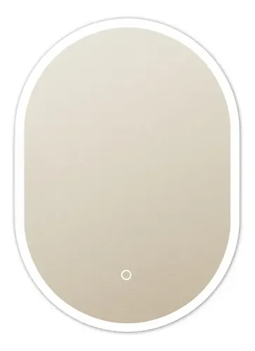 Espejo Oval Led Táctil 70×50 Cm Linea Moderna Luz Fria