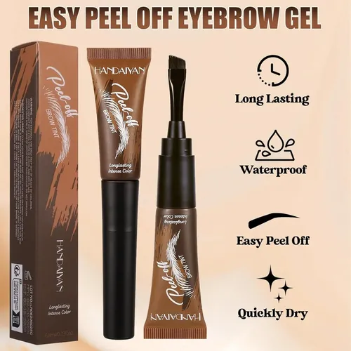 Gel Para Cejas Despegable 2 Piezas Lybhdafa Marrón Cálido