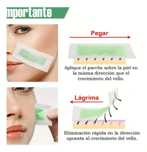 Papel Cera Depilador 40 Unidades Efecto Inmediato Y Seguro