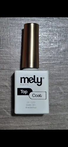 Top Coat Mely 12ml Uv/led Semipermanente Aprobado Por Anmat