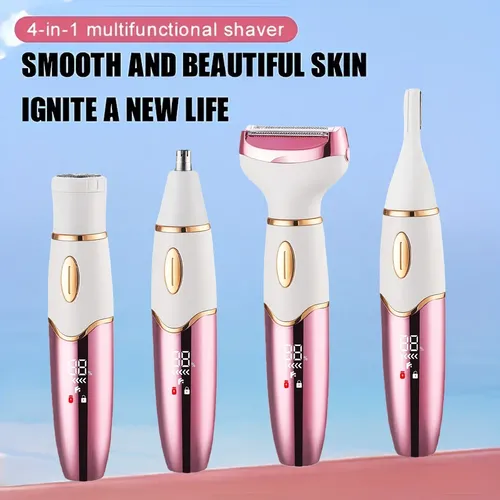 Depiladora Eléctrica 4 En 1 Facial Y Corporal
