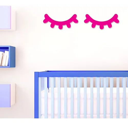 Adhesivo De Pared O Con Forma De Par De Pestañas Para Decoración Del Hogar, Dormitorio, Vinilo, Talla M