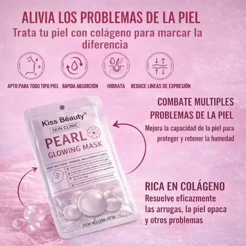 Mascarilla Facial X3 Absorbible Bicolágeno Skin Care Coreano Todo Tipo De Piel