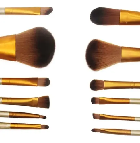 Set 12 Brochas De Maquillaje 1a Marca Con Estuche Metal