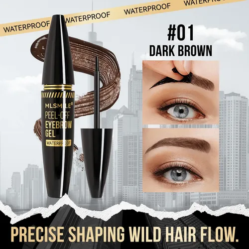 Paquete De 2 Geles Despegables Para Cejas, 3 Colores, Imperm