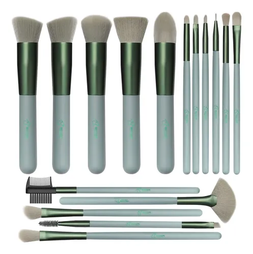 Set De Brochas De Maquillaje Bestope Pro 16 Piezas Sintética