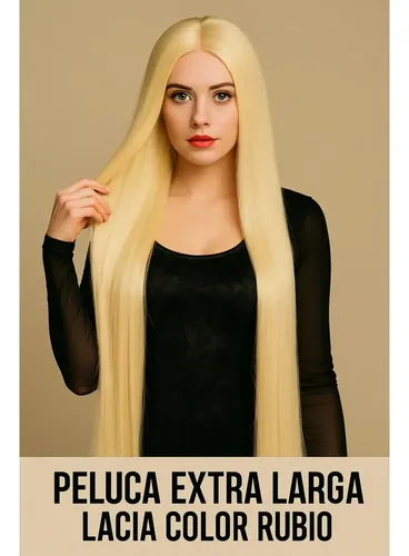 Peluca Extra Largo Rubia Para Rapunzel Enredados Disfraz