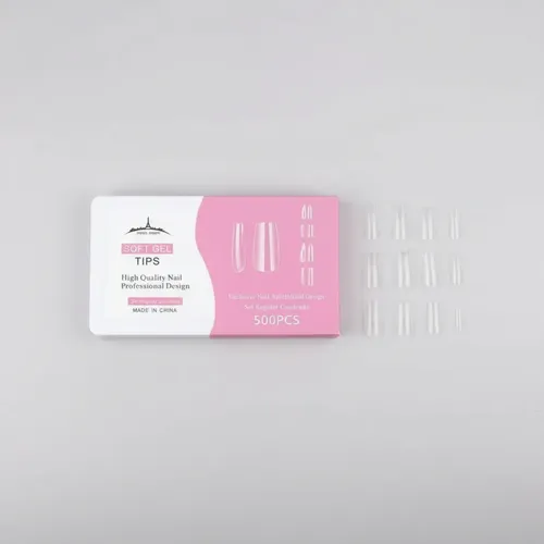 Tips Para Soft Gel Paris Night X500 Cuadrada Caja