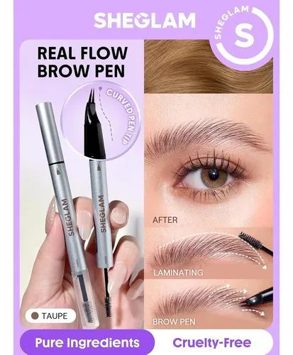 Lápiz De Cejas Laminador Sheglam Taupe 2 En 1 Con Gel