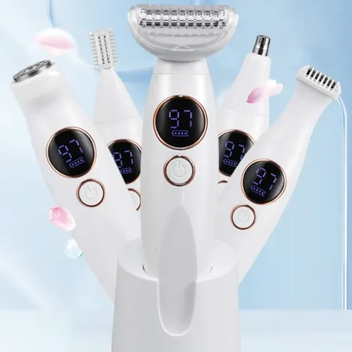 Afeitadora Eléctrica 5 En 1 Para Mujer, Kit De Afeitado Húme