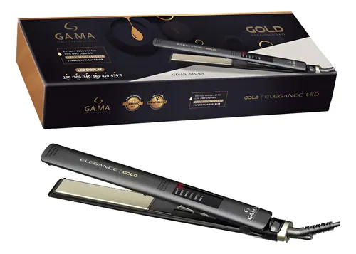 Gama Planchita De Pelo Elegance Gold Led Profesional 3c