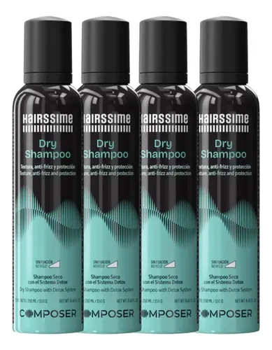 Kit Hairssime Dry Shampoo X 4 Unidades De 250ml C/u