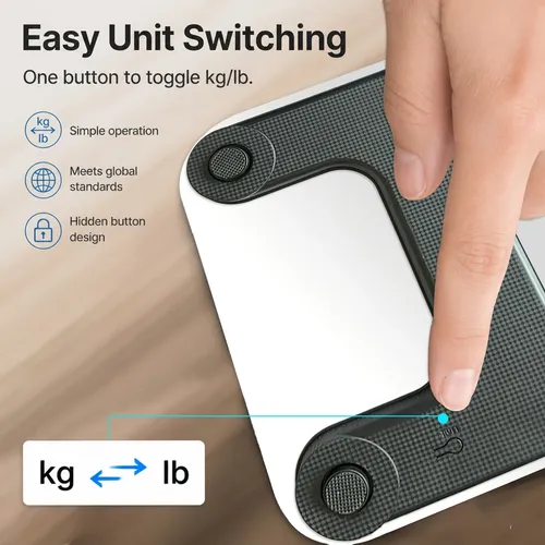 Báscula Digital 180kg Led Vidrio Templado Pisada
