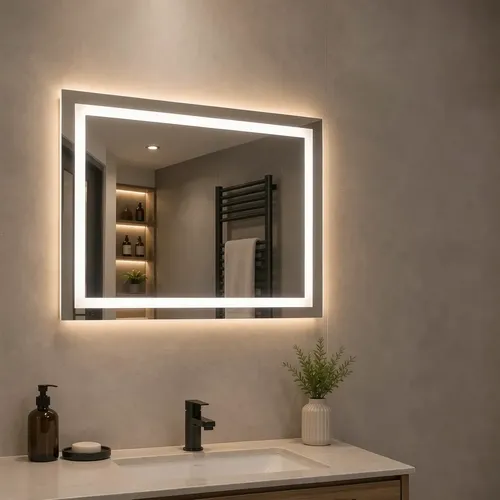 Espejo Led Rectangular Horizontal Touch 50×70 Desempañador